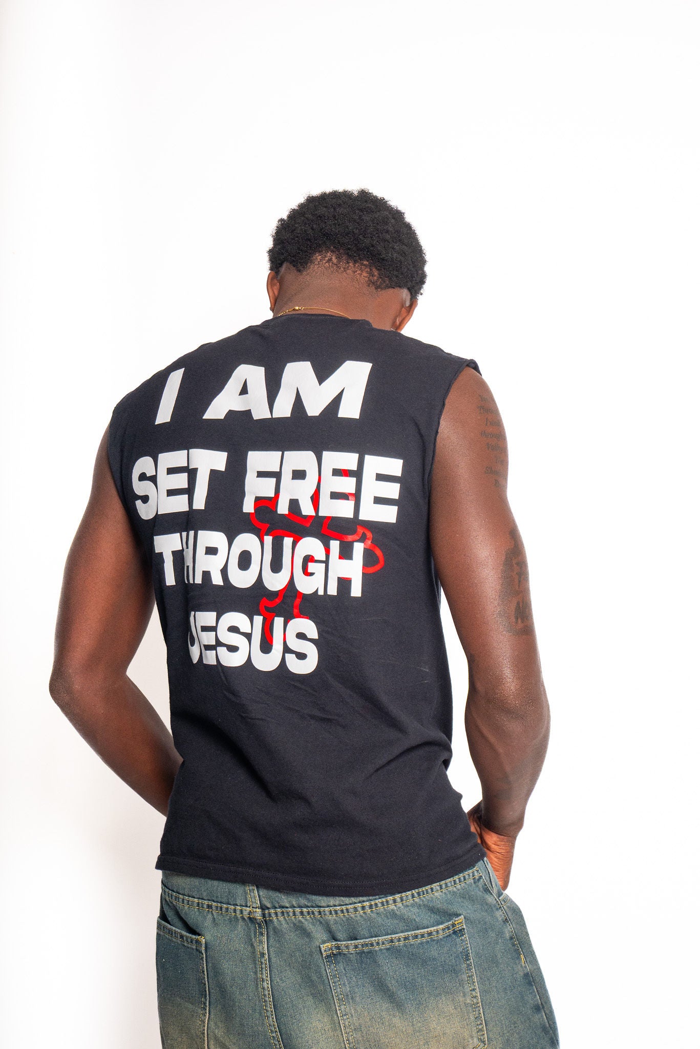 Saved Through Jesus Sleeveless Tees